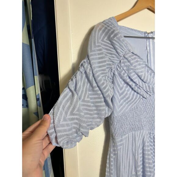 ASOS Dress Women's Size 10 Powder Blue Midi Retro Pinup Party Wedding Guest 50s - Picture 5 of 7